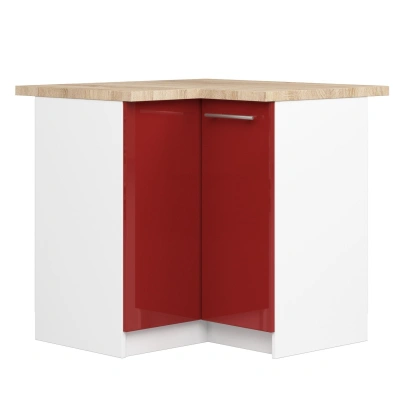 Ak furniture Kuchyňská rohová skříňka Olivie S 90 cm bílo-červená