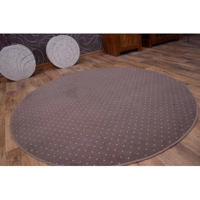 Dywany Lusczow Kulatý koberec AKTUA Breny hnědý, velikost kruh 100