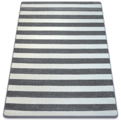 Dywany Lusczow Kusový koberec SKETCH WILLIAM šedý/bílý - pruhovaný, velikost 120x170