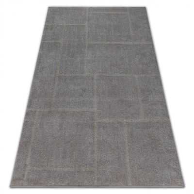 Dywany Lusczow Kusový koberec SOFT RECTANGLE béžovo-hnědý, velikost 140x190