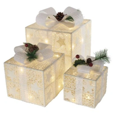 EMOS LED dárky s ozdobou Gift teplá bílá