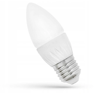 Spectrum LED LED žárovka svíčka E-27 230V 6W studená bílá