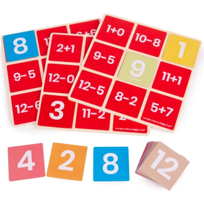 Bigjigs Toys Matematické bingo sčítání a odčítání AFFLUENT