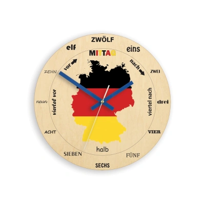 ModernClock Nástěnné hodiny Germany hnědé