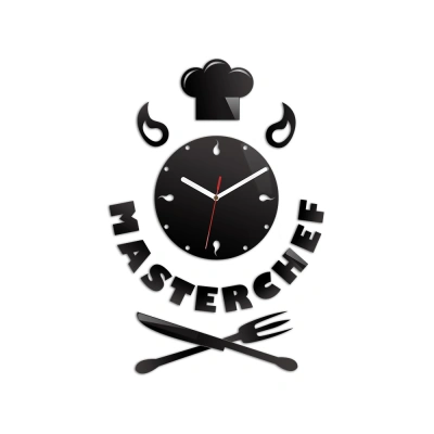 ModernClock Nástěnné hodiny Master Chef černé