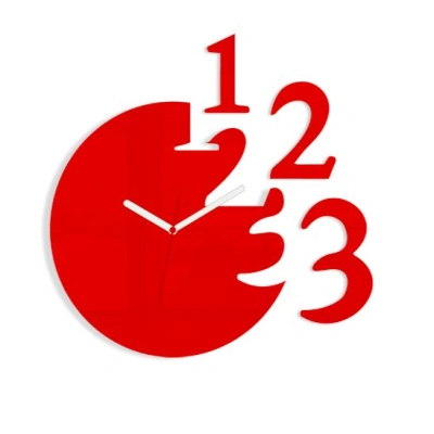 ModernClock Nástěnné hodiny Numero červené