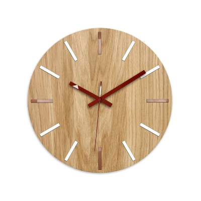 ModernClock Nástěnné hodiny Wood Solo hnědé