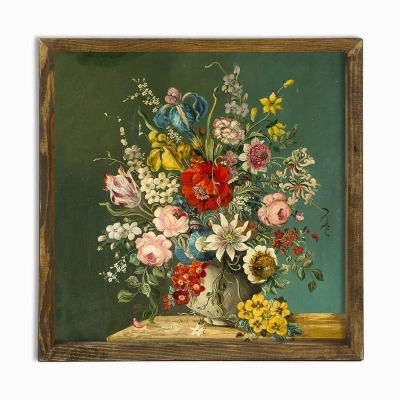 Wallity Nástěnný obraz Hyflowers 50x50 cm zelený