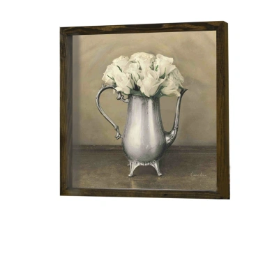 Wallity Nástěnný obraz Rose 34x34 cm béžová/bílá