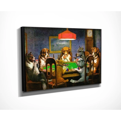 Wallity Reprodukce obrazu Poker Game 30x40 cm vícebarevná