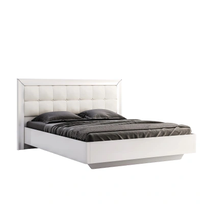 3kraft Dvoulůžková postel Bella s roštem 160x200 bílá