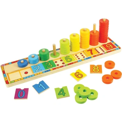 Bigjigs Toys Deska s nasazovacími čísly TOYS multicolor