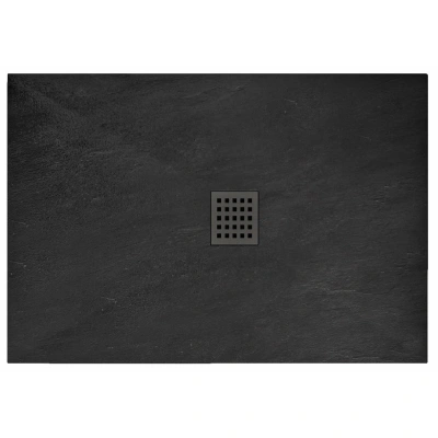 REA Sprchová vanička Black Rock 80x100 cm černá/šedá