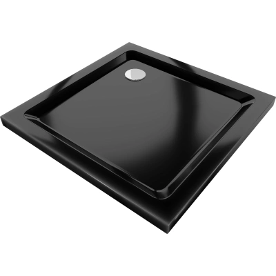 Sprchová vanička MEXEN SLIM černá, 90x90 cm + sifon