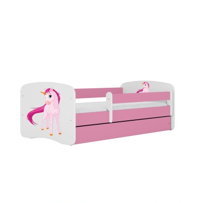 Kocot kids Dětská postel Babydreams jednorožec růžová, varianta 70x140, bez šuplíků, s matrací