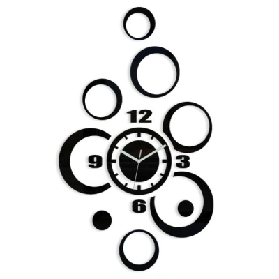 ModernClock 3D nalepovací hodiny Alladyn černé
