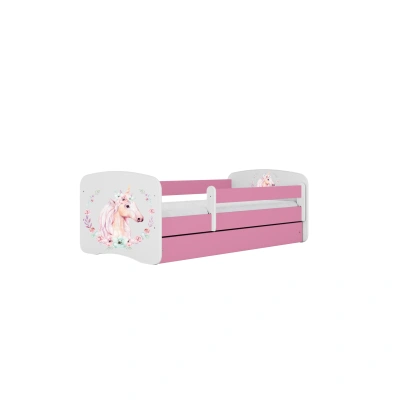 Kocot kids Dětská postel Babydreams kůň růžová, varianta 70x140, bez šuplíků, bez matrace