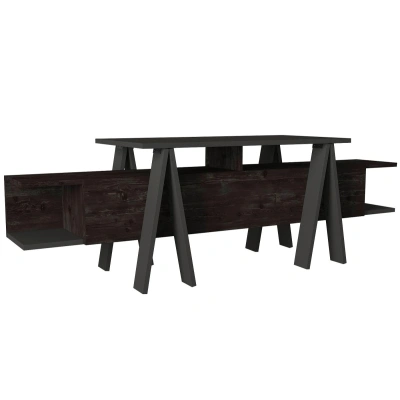 Kalune Design TV stolek ASPERO 160 cm černý/antracitový