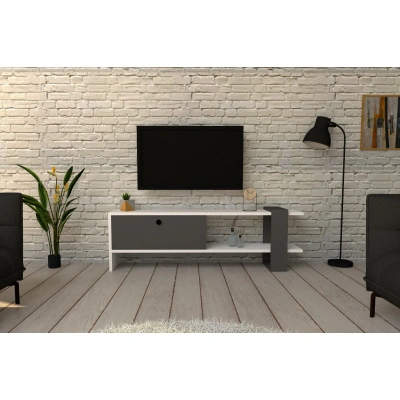 Kalune Design TV stolek FUNDA 120 cm antracitový/bílý