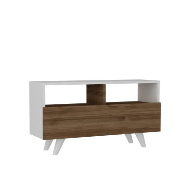 Kalune Design TV stolek NOVELLA K3 90 cm bílý/ořech
