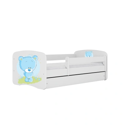 Kocot kids Dětská postel Babydreams medvídek bílá, varianta 70x140, bez šuplíků, bez matrace