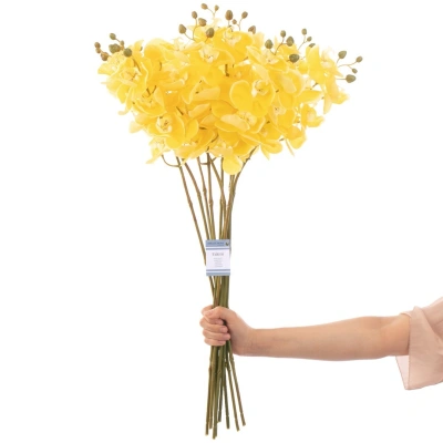 AmeliaHome Umělá květina FALENI 10 kusů žlutá