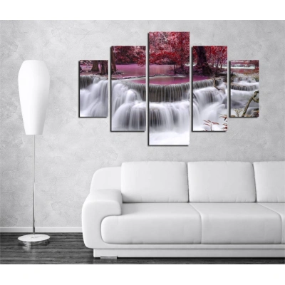 Hanah Home Vícedílný obraz Waterfall 92 x 56 cm