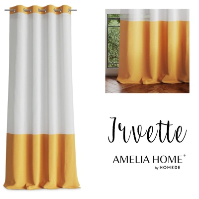 Záclona AmeliaHome II Irvette žlutá, velikost 140x270