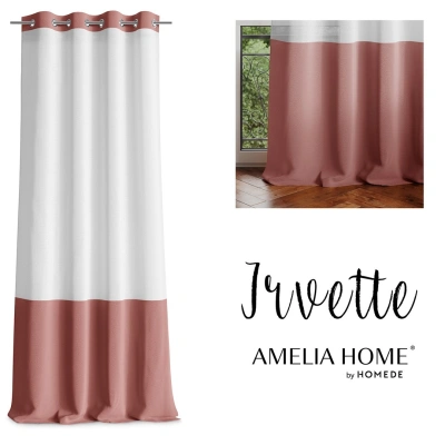 Záclona AmeliaHome Irvette hnědá, velikost 140x250