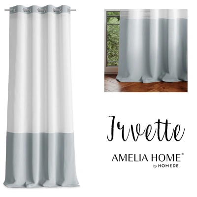 Záclona AmeliaHome Irvette II stříbrná, velikost 140x270