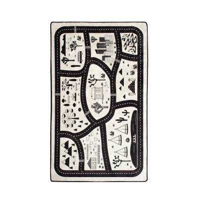 Conceptum Hypnose Dětský koberec Black City 100x160 cm bílý/černý