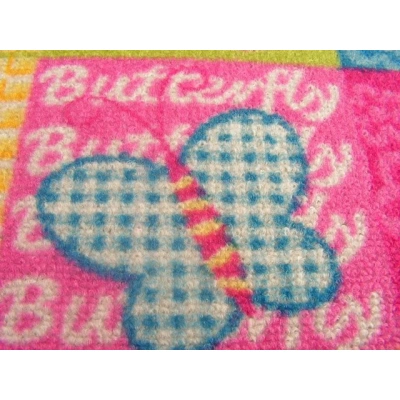 Dywany Lusczow Dětský koberec Butterfly & Flowers růžový, velikost 100x150