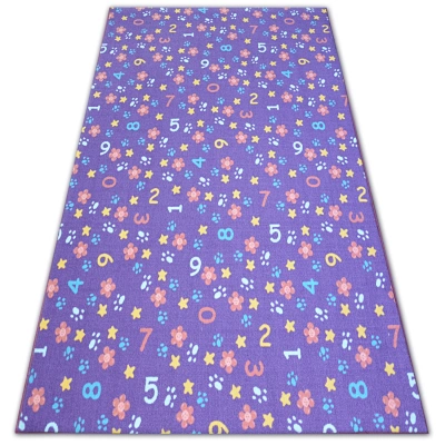 Dywany Lusczow Dětský kusový koberec NUMBERS fialový, velikost 100x500