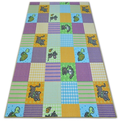 Dywany Lusczow Dětský kusový koberec PETS modro-fialový, velikost 150x350