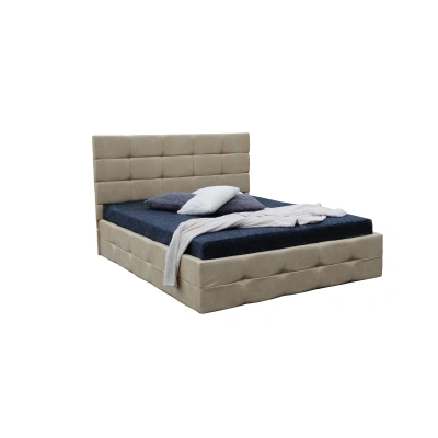 3kraft Manželská postel Bristol s roštem 180x200 ekokůže bílá matná