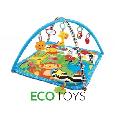 ECOTOYS Hrací deka Eco Toys - modrá