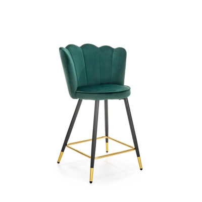 HALMAR Barová židle H106 tmavě zelená