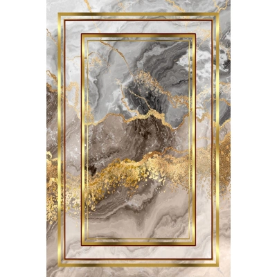 Conceptum Hypnose Koberec Marble Frame 180x280 cm šedý/zlatý